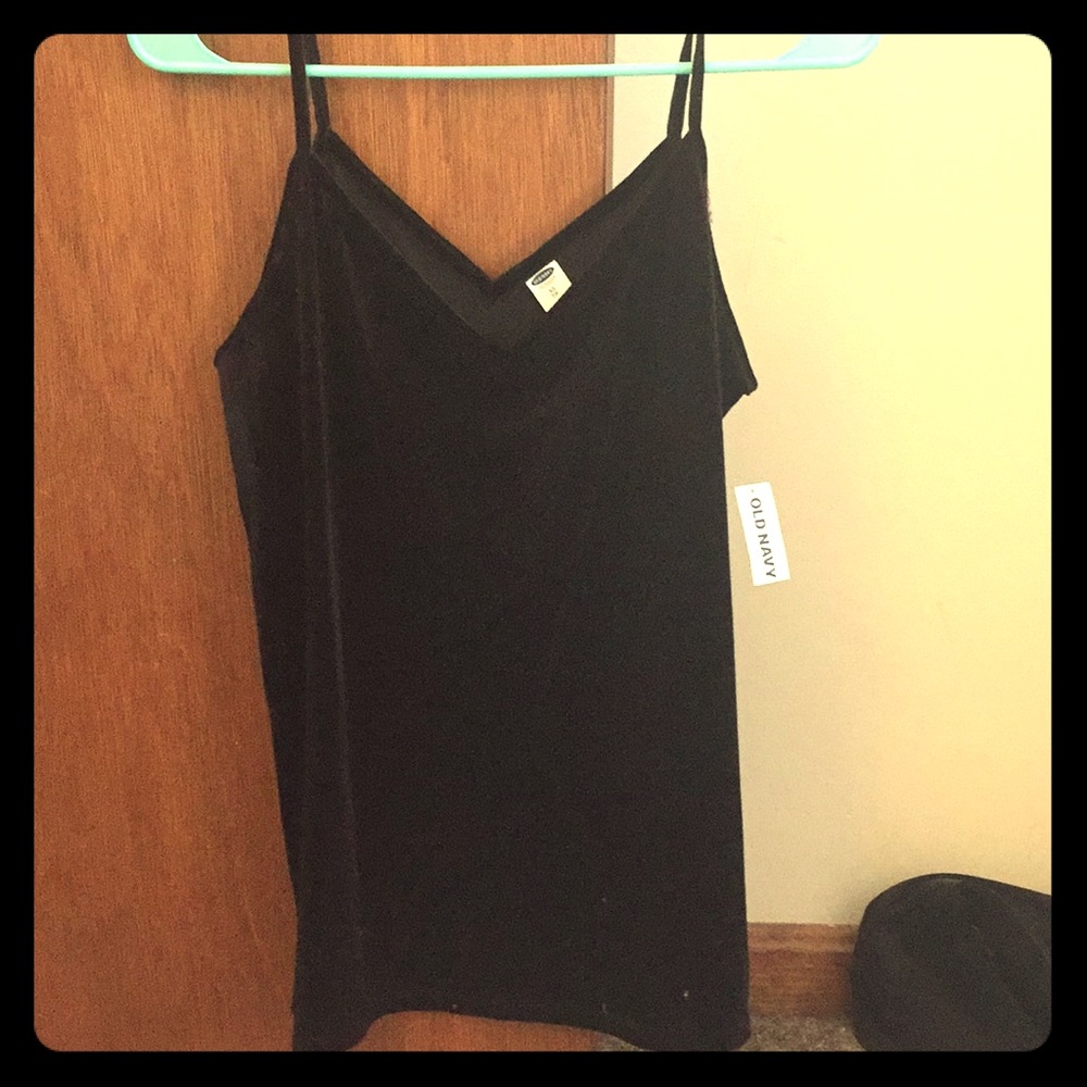 Old Navy black velvet camisole
